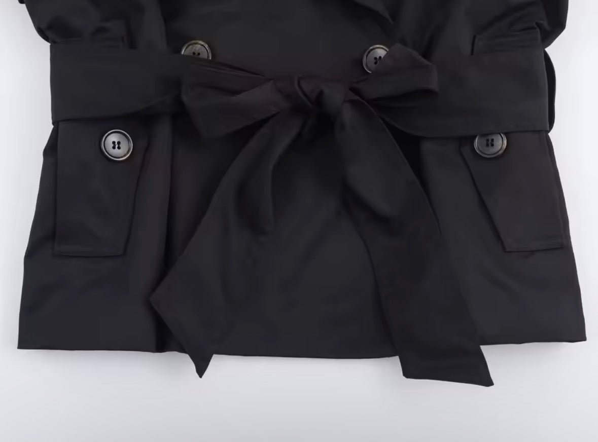 Belted Short Trench