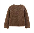 Teddy Fleece Jacket with Pockets