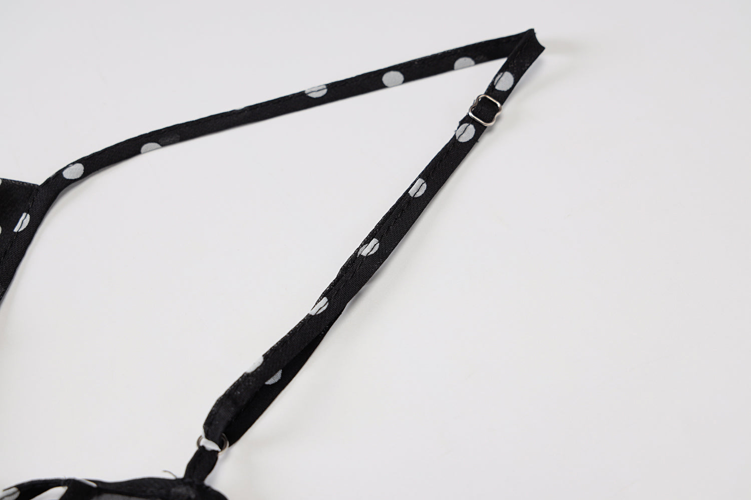 Polka Dot Cowl Neck See Through Dress