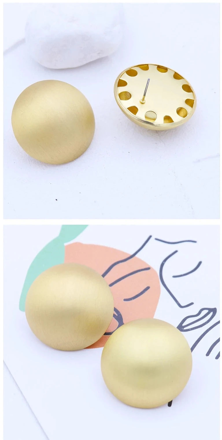Dome Earrings Gold or Silver