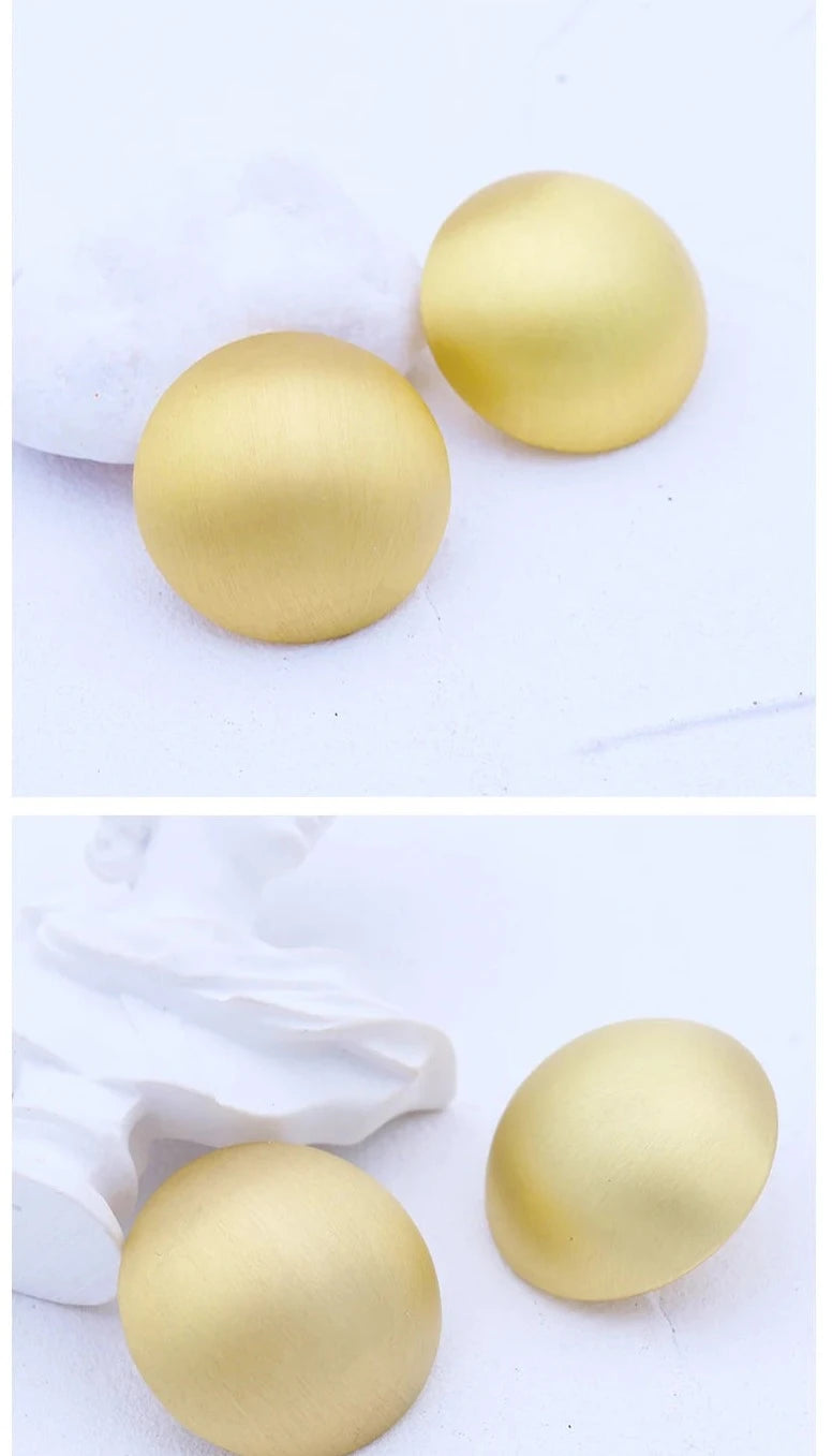 Dome Earrings Gold or Silver