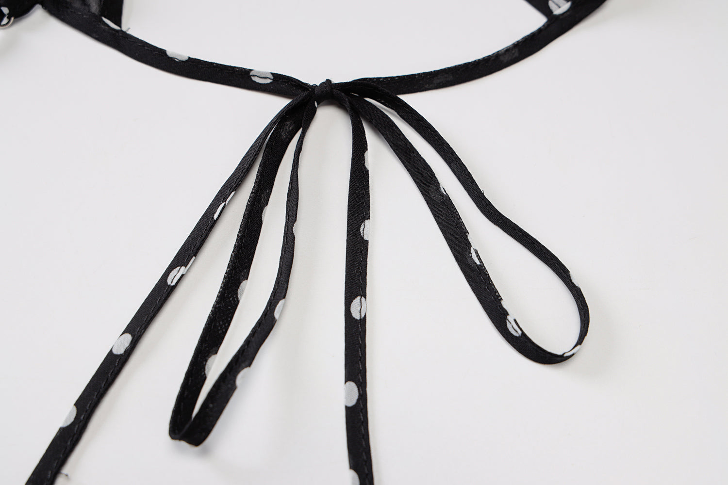 Polka Dot Cowl Neck See Through Dress