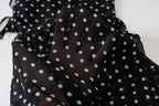 Polka Dot Cowl Neck See Through Dress