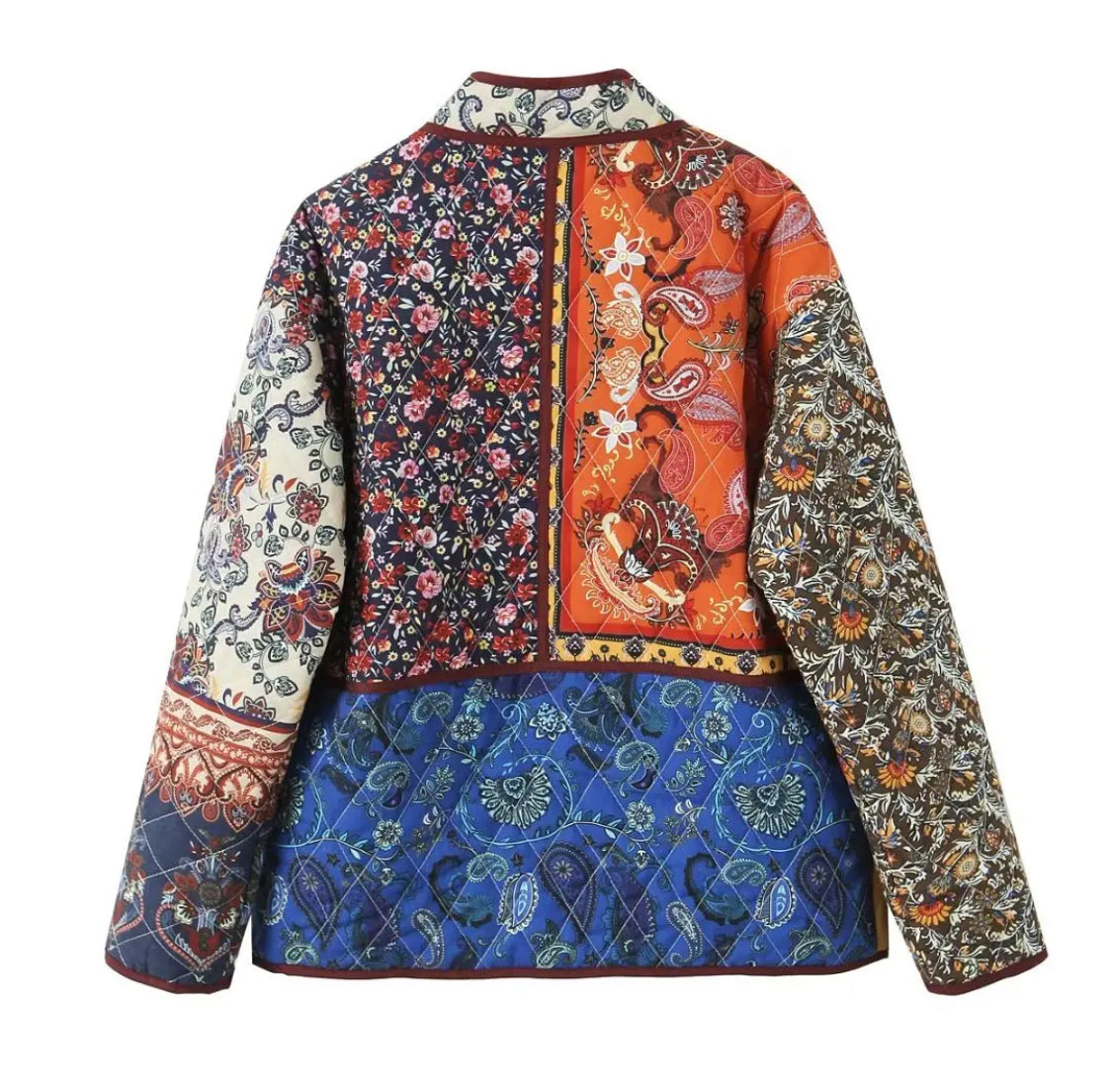 Patchwork Print Jacket