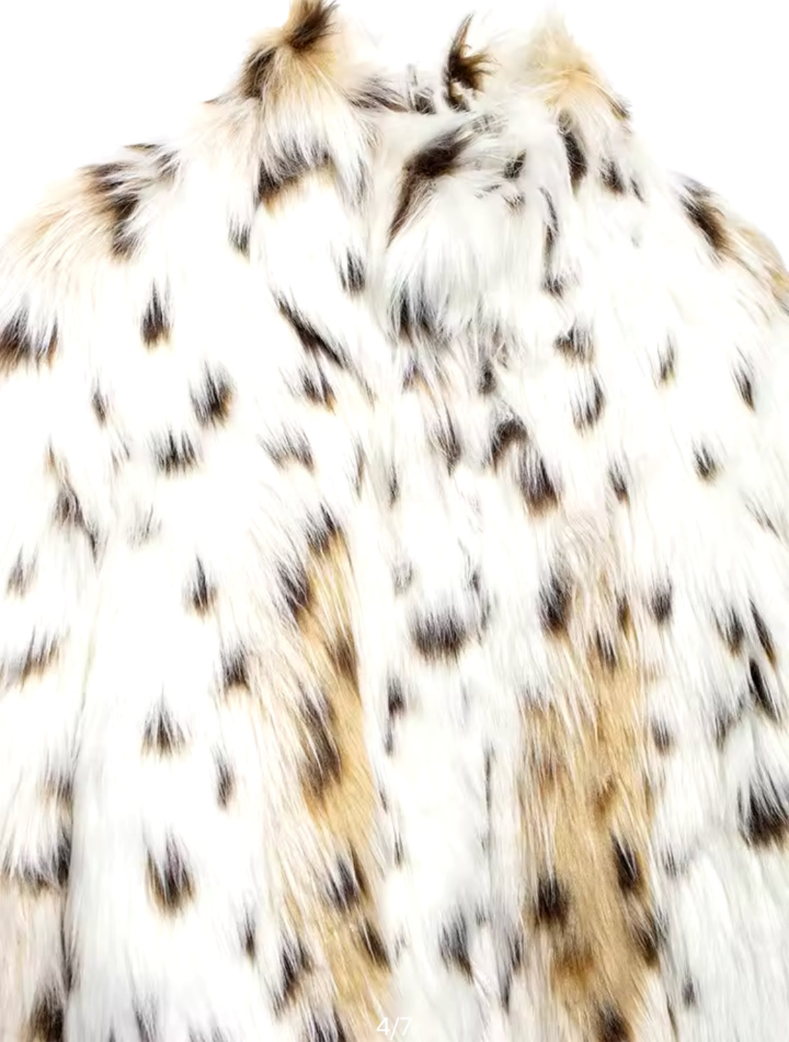 White Leopard Faux Fur Coat