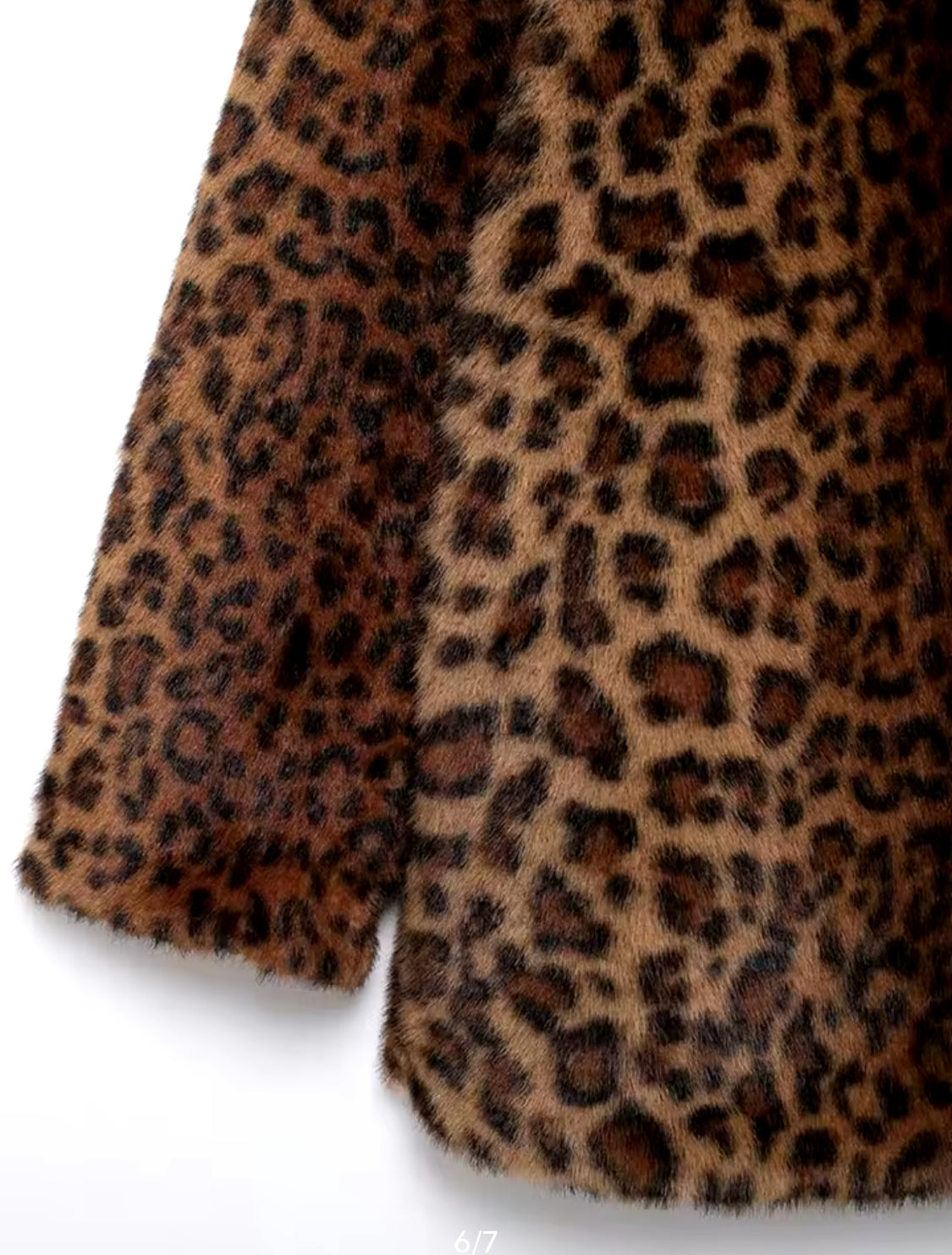 Brown Leopard Faux Fur Coat