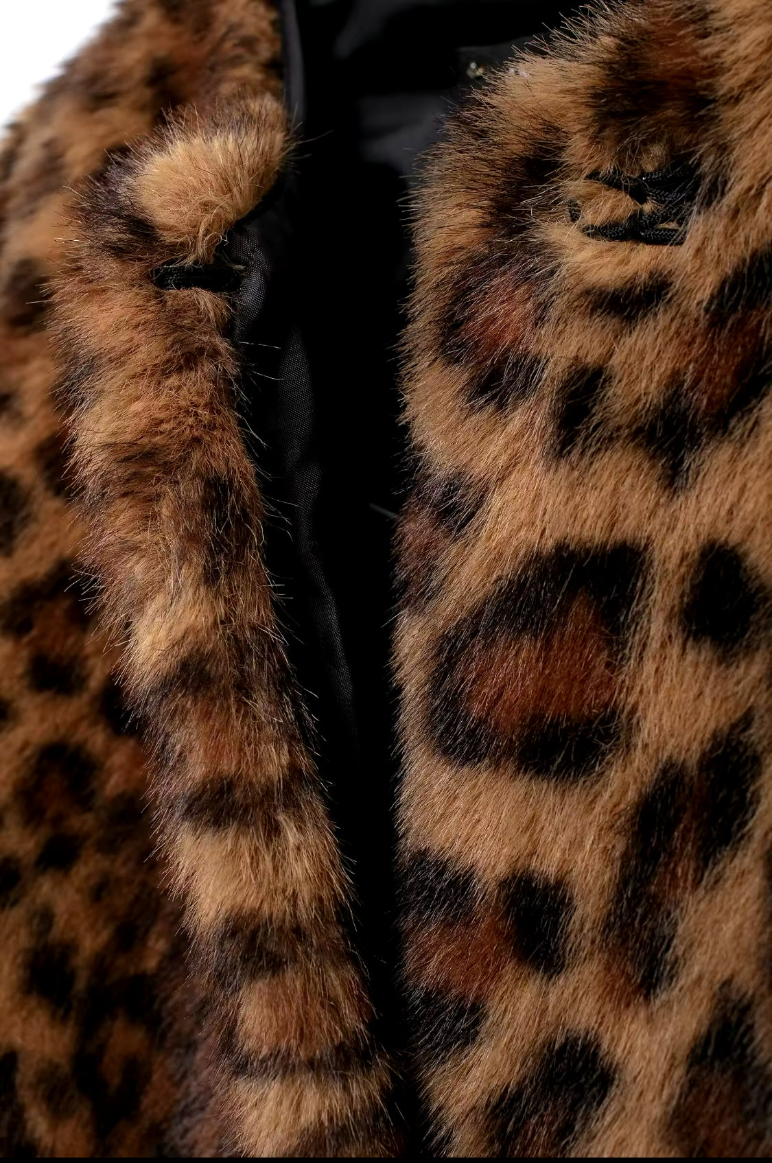 Brown Leopard Faux Fur Coat