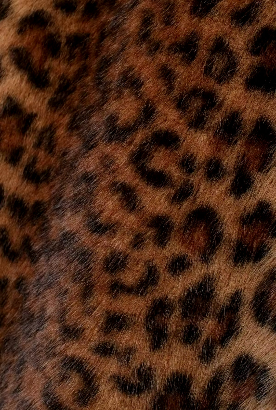 Brown Leopard Faux Fur Coat