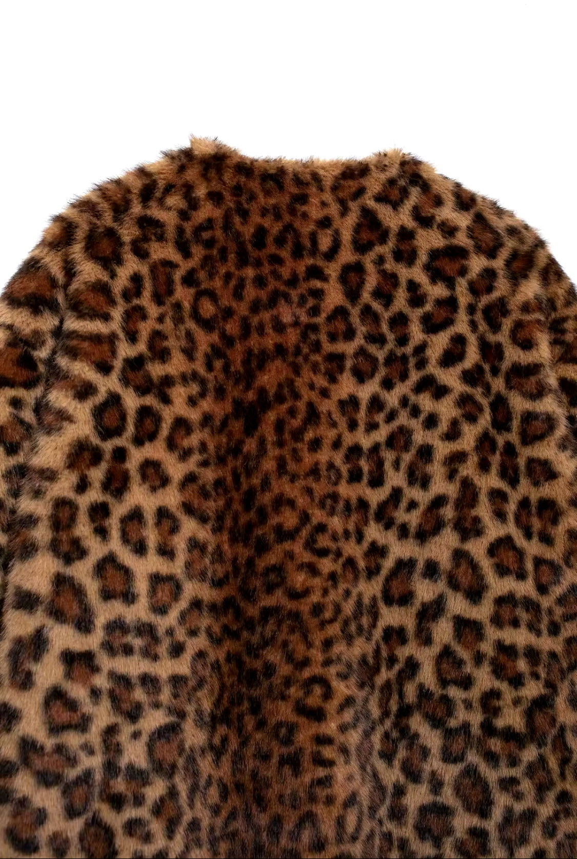 Brown Leopard Faux Fur Coat