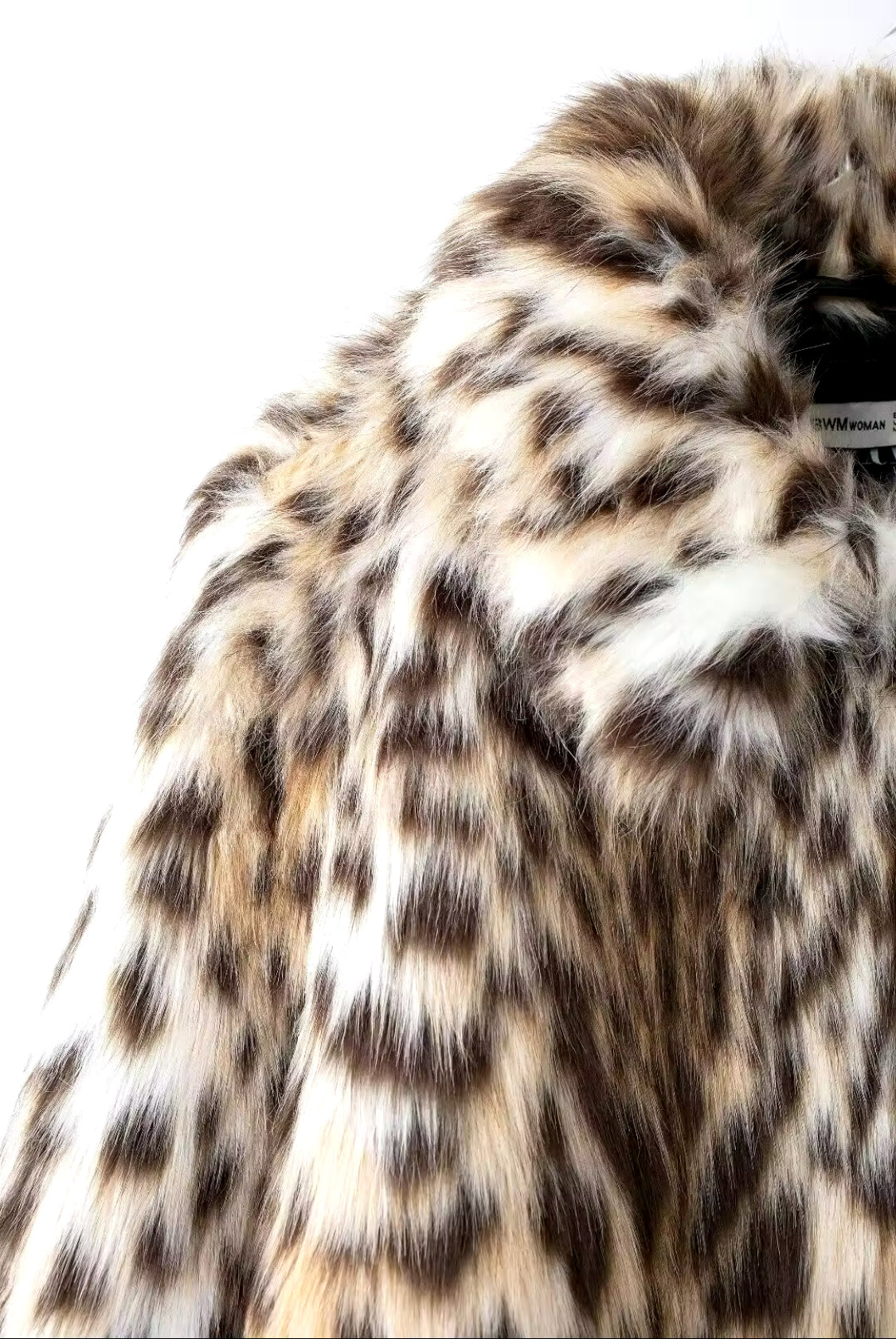 Collared Leopard Faux Fur Coat