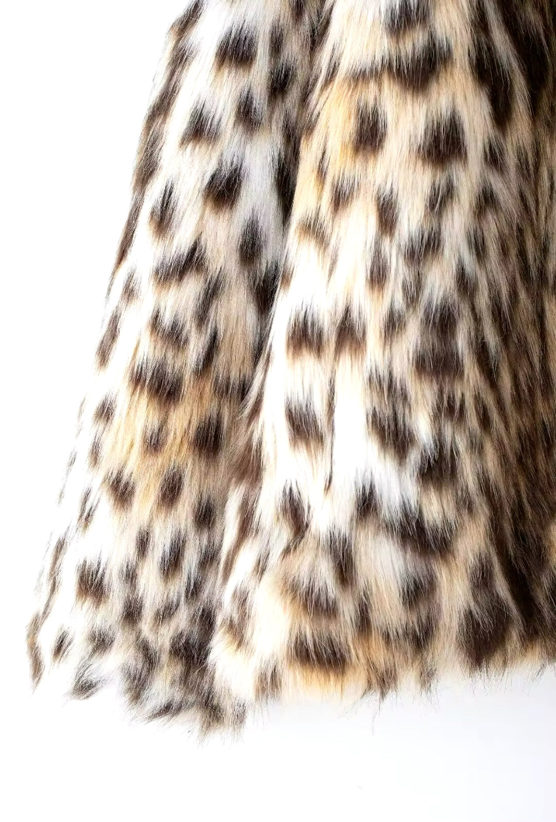 Collared Leopard Faux Fur Coat