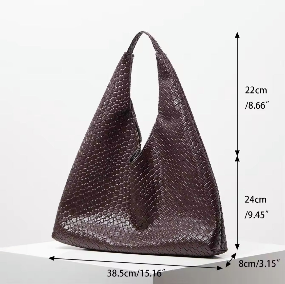 Weave Effect Tote Shoulder Bag