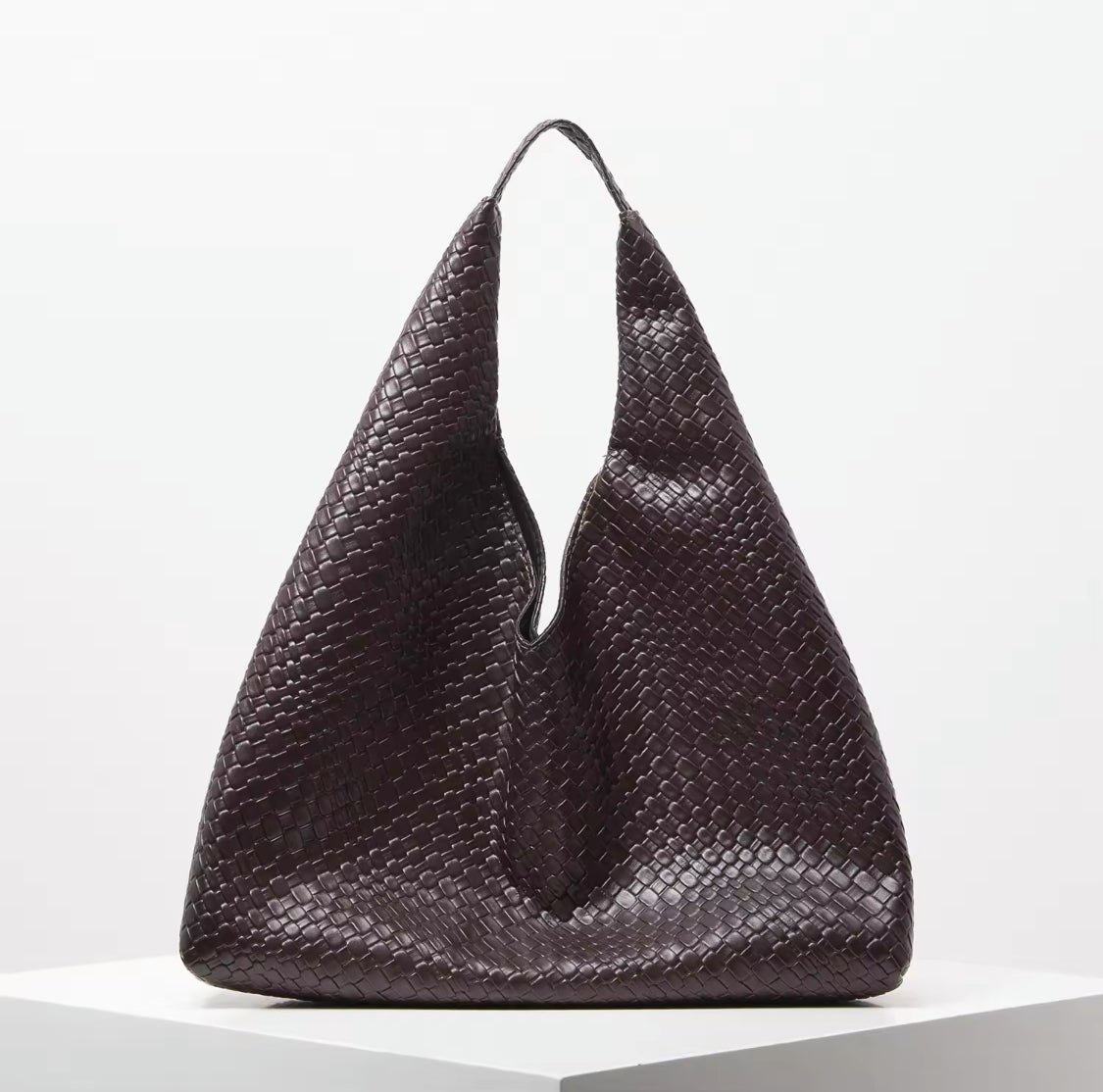 Weave Effect Tote Shoulder Bag