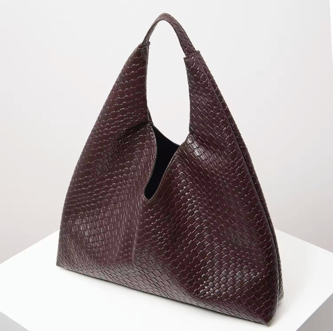 Weave Effect Tote Shoulder Bag