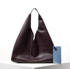 Weave Effect Tote Shoulder Bag