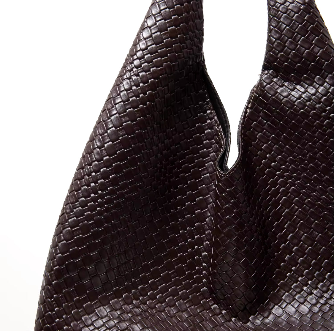 Weave Effect Tote Shoulder Bag