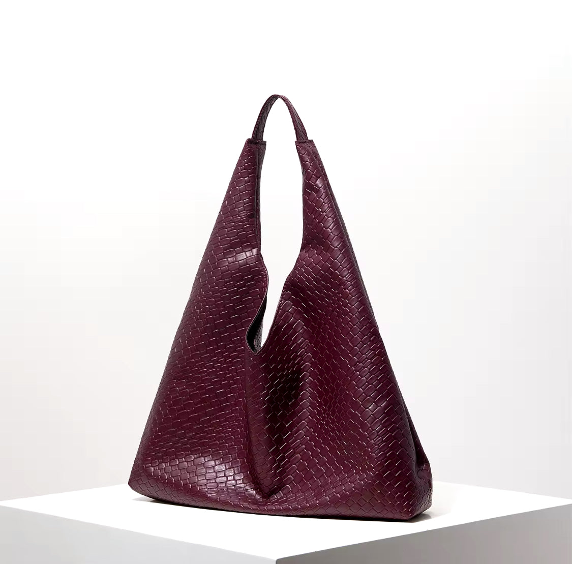 Weave Effect Tote Shoulder Bag