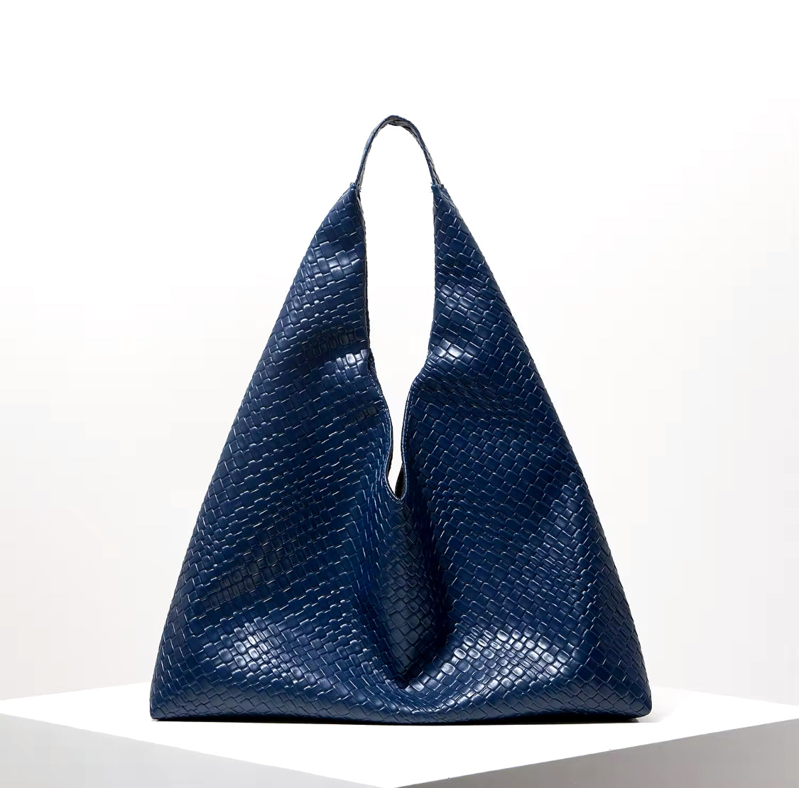 Weave Effect Tote Shoulder Bag