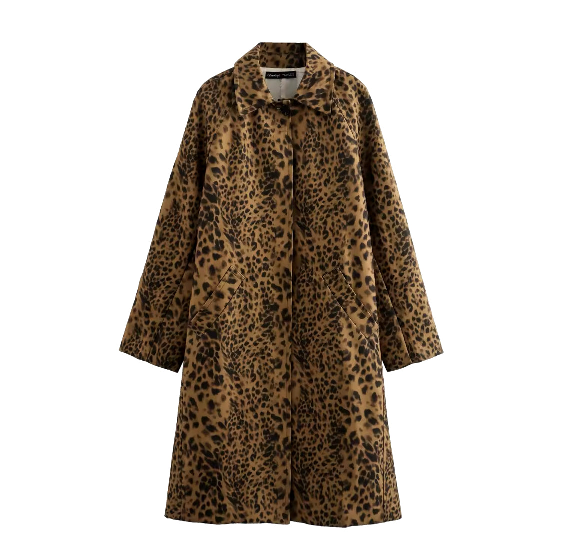 Leopard Print Trench