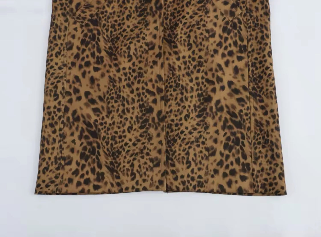 Leopard Print Trench