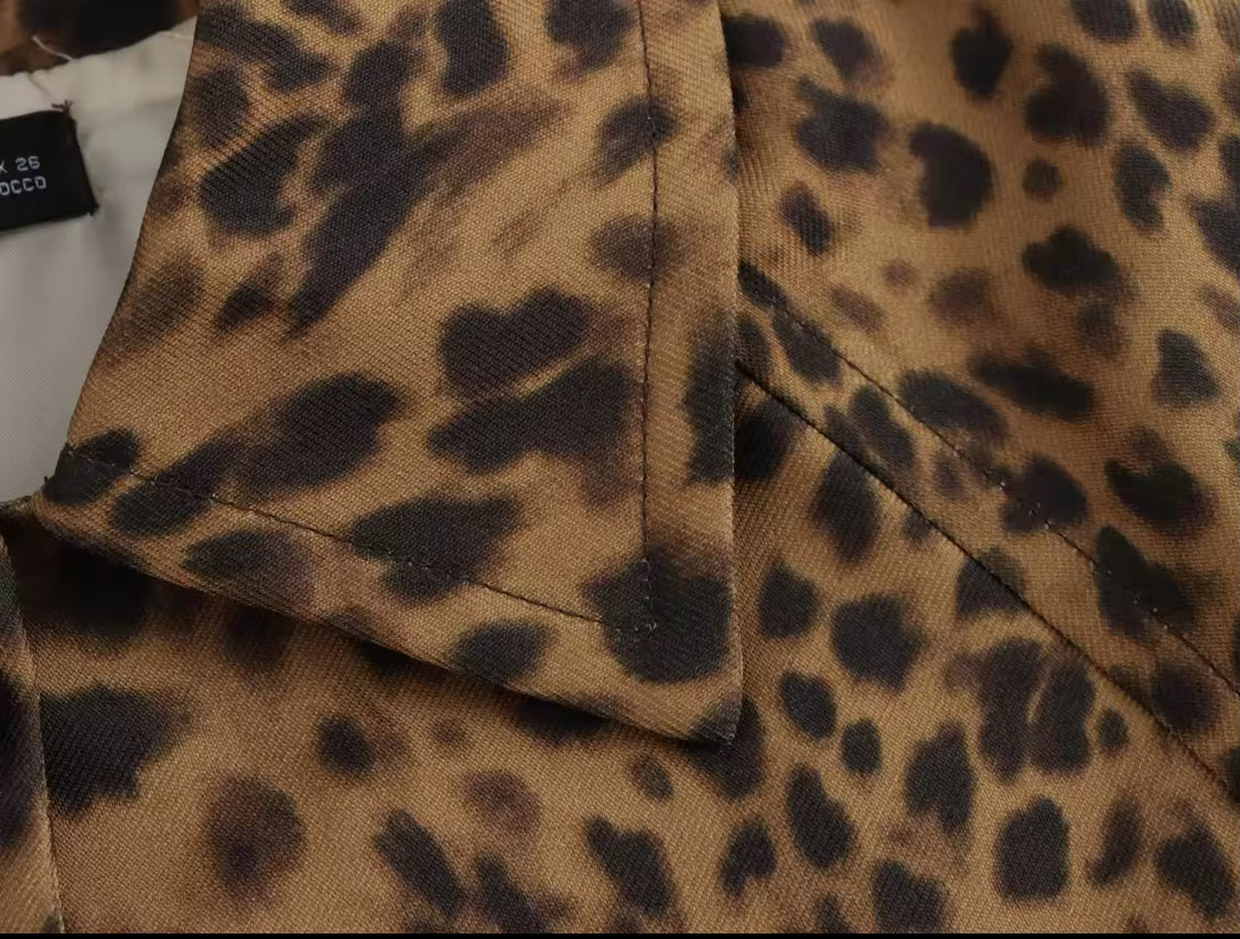 Leopard Print Trench