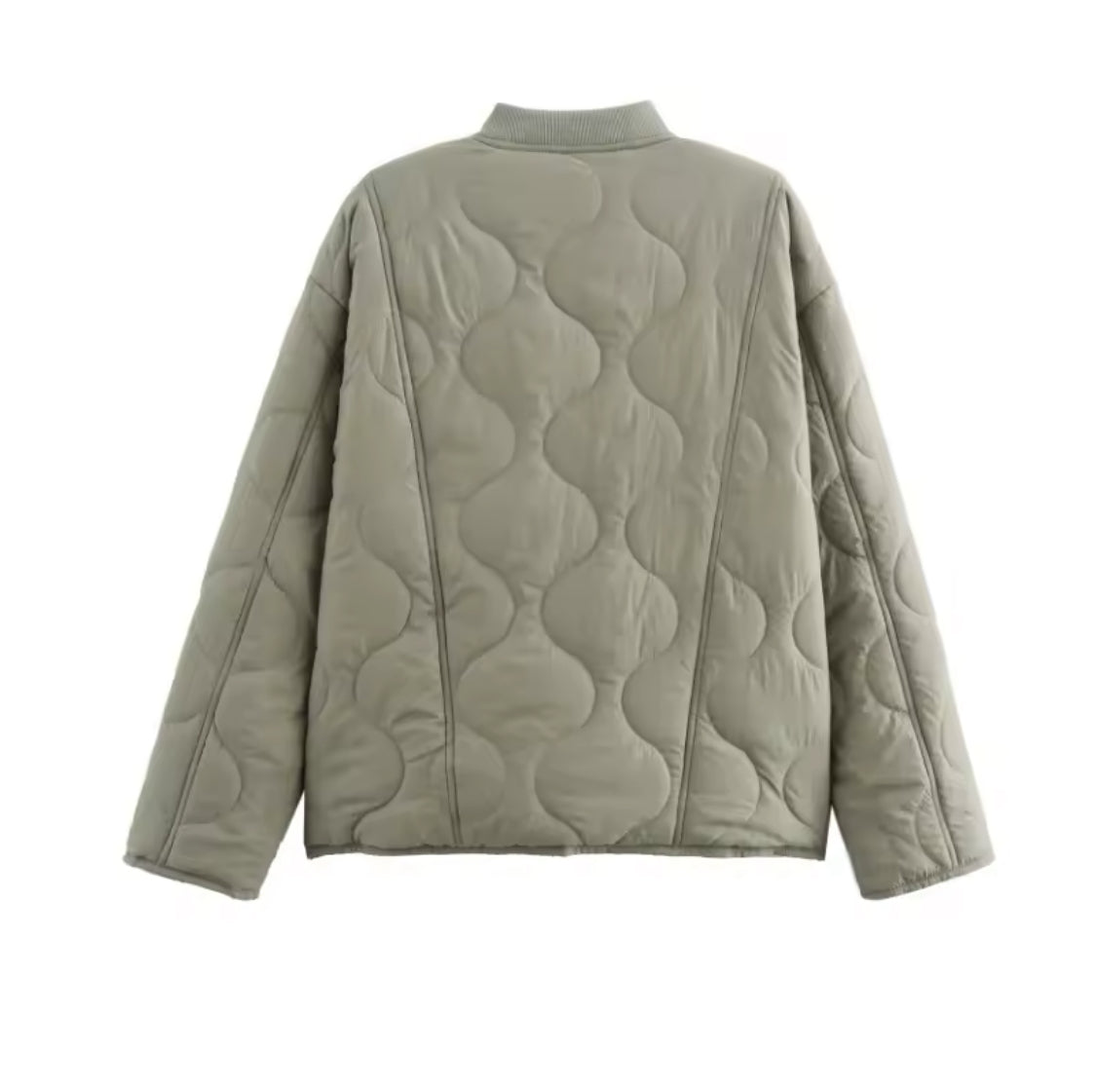 Quilted Jacket with Leopard Print Lining