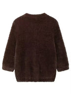 Brown Cardigan with Embellished Buttons