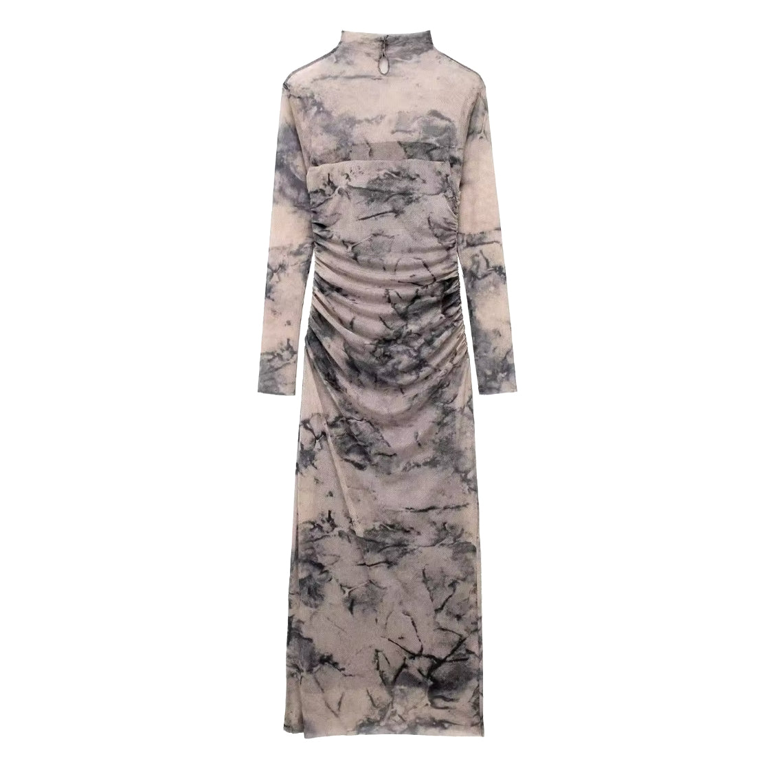 Mesh Marble Print Dress