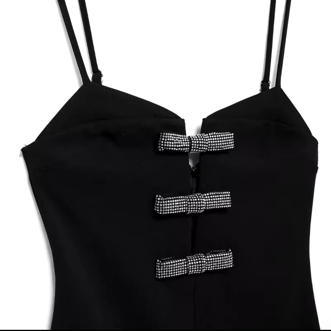 Cut Out Dress with Embellished Bows