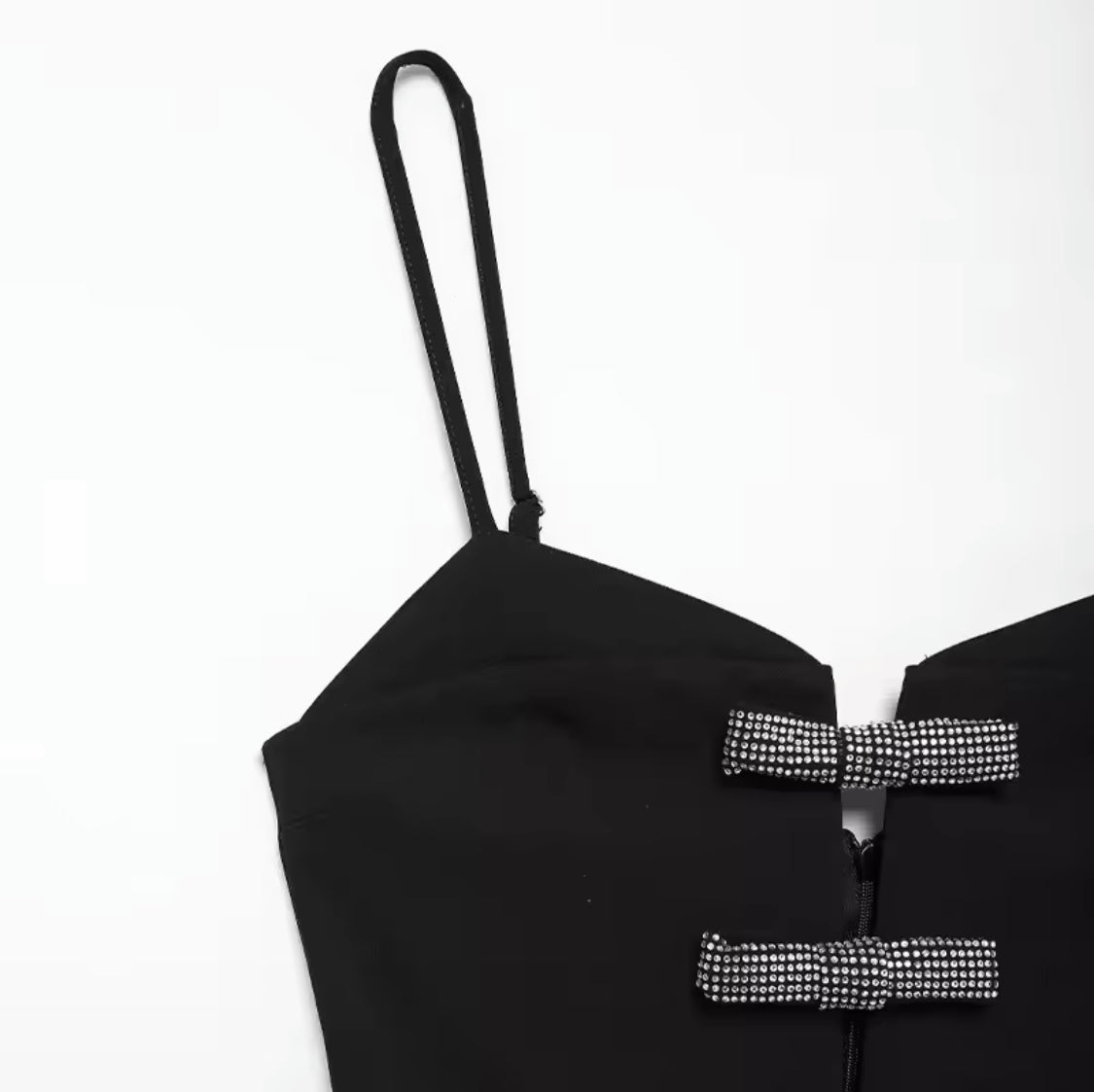 Cut Out Dress with Embellished Bows