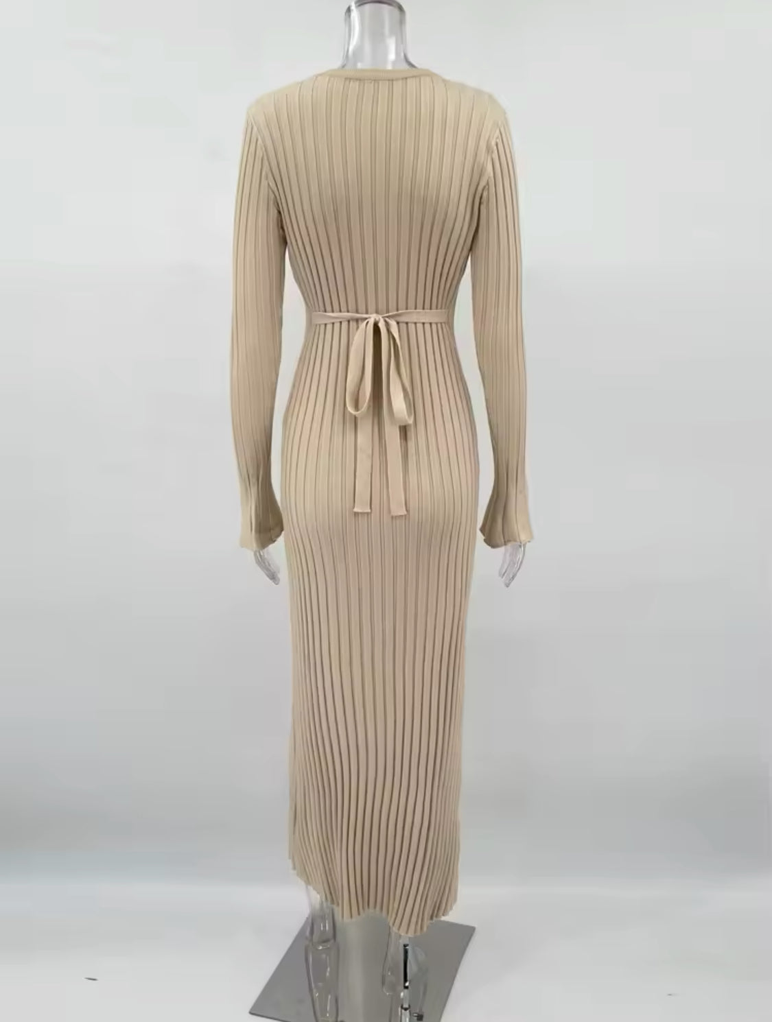 Ribbed Knit Midi Dress