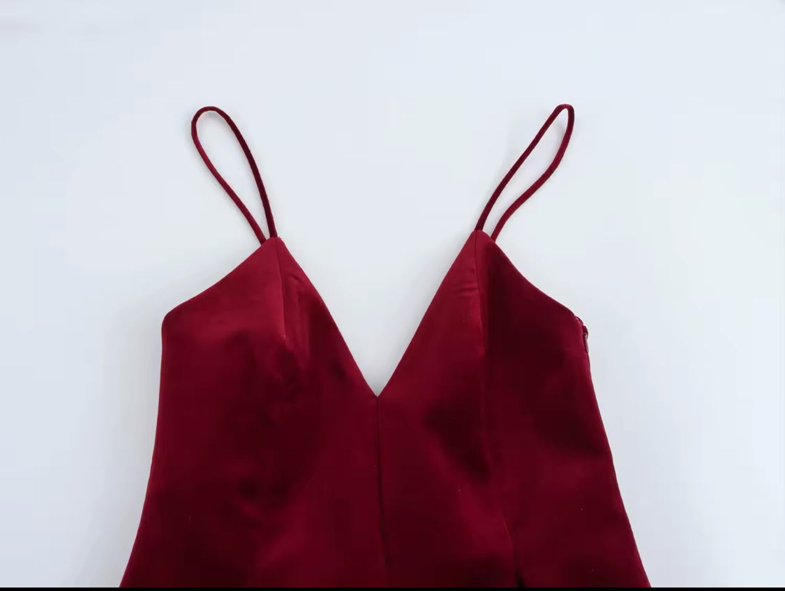 Red Velvet Mini Dress