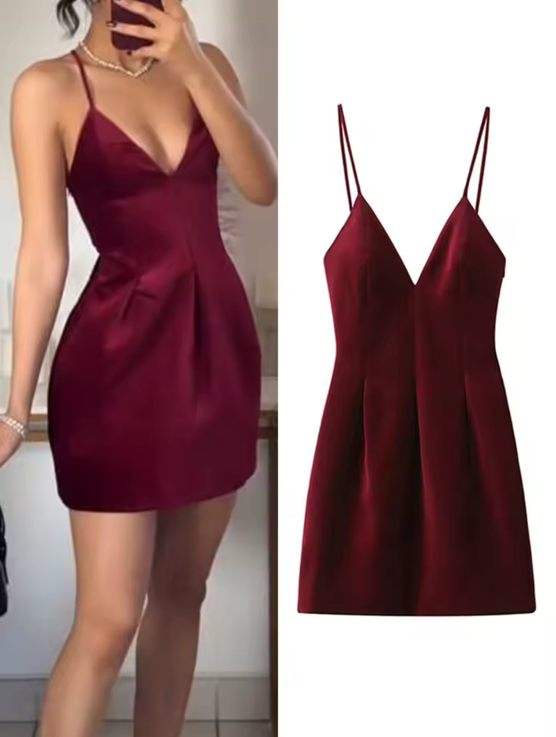 Red Velvet Mini Dress