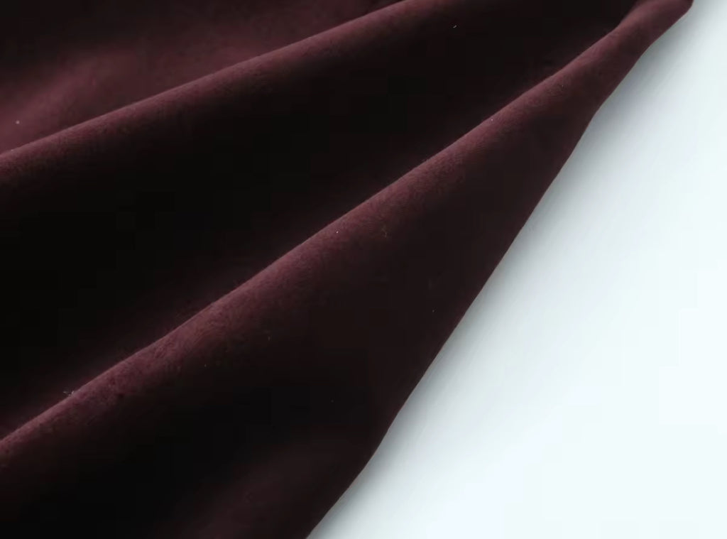 Chocolate Velvet Strapless Mini Dress