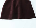 Chocolate Velvet Strapless Mini Dress