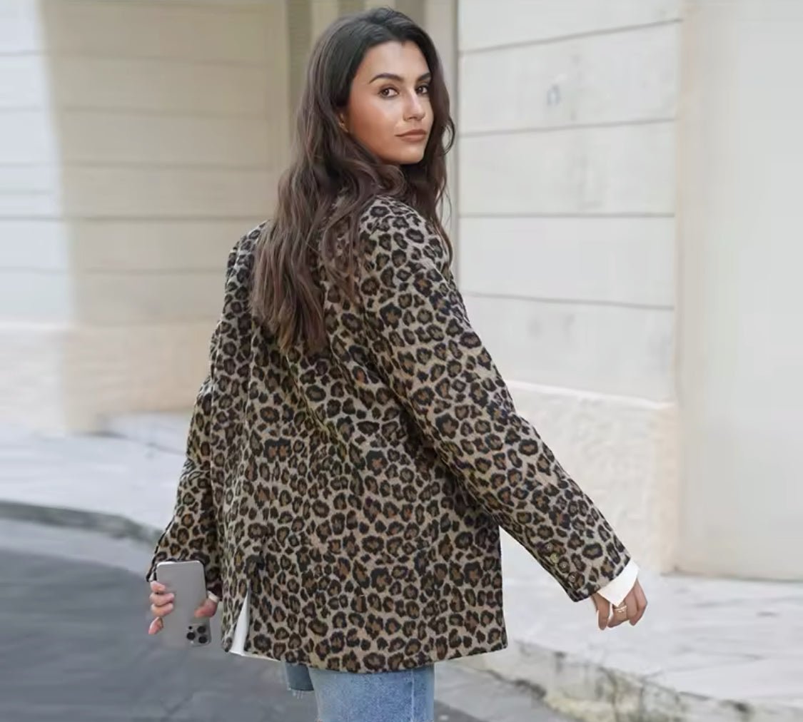 Leopard Print Blazer