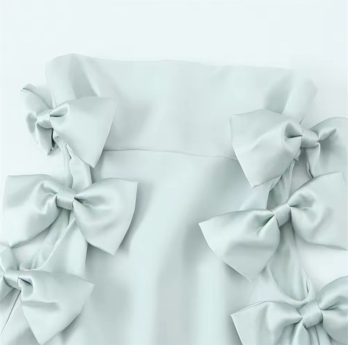 Strapless Dress with Satin Bows