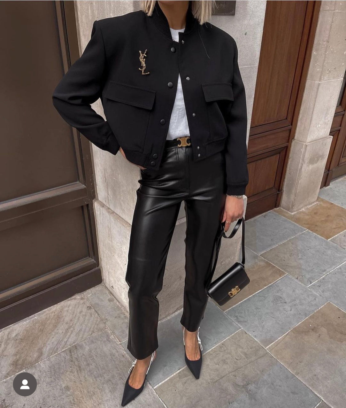 Oversized Bomber Cropped Shoulder Padded Jacket