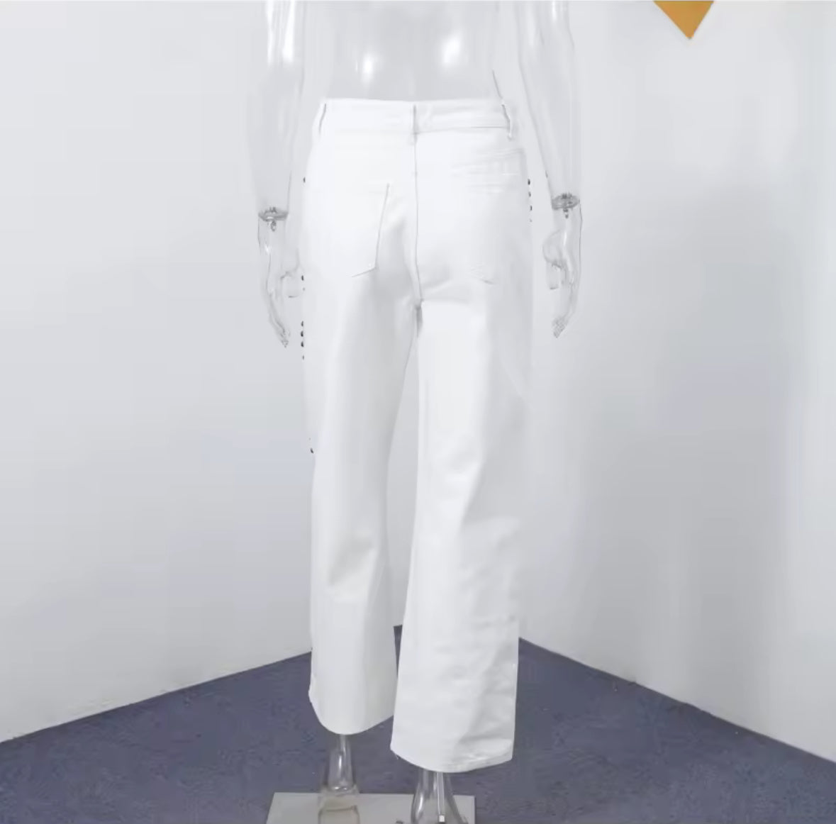 White Jeans with Studs