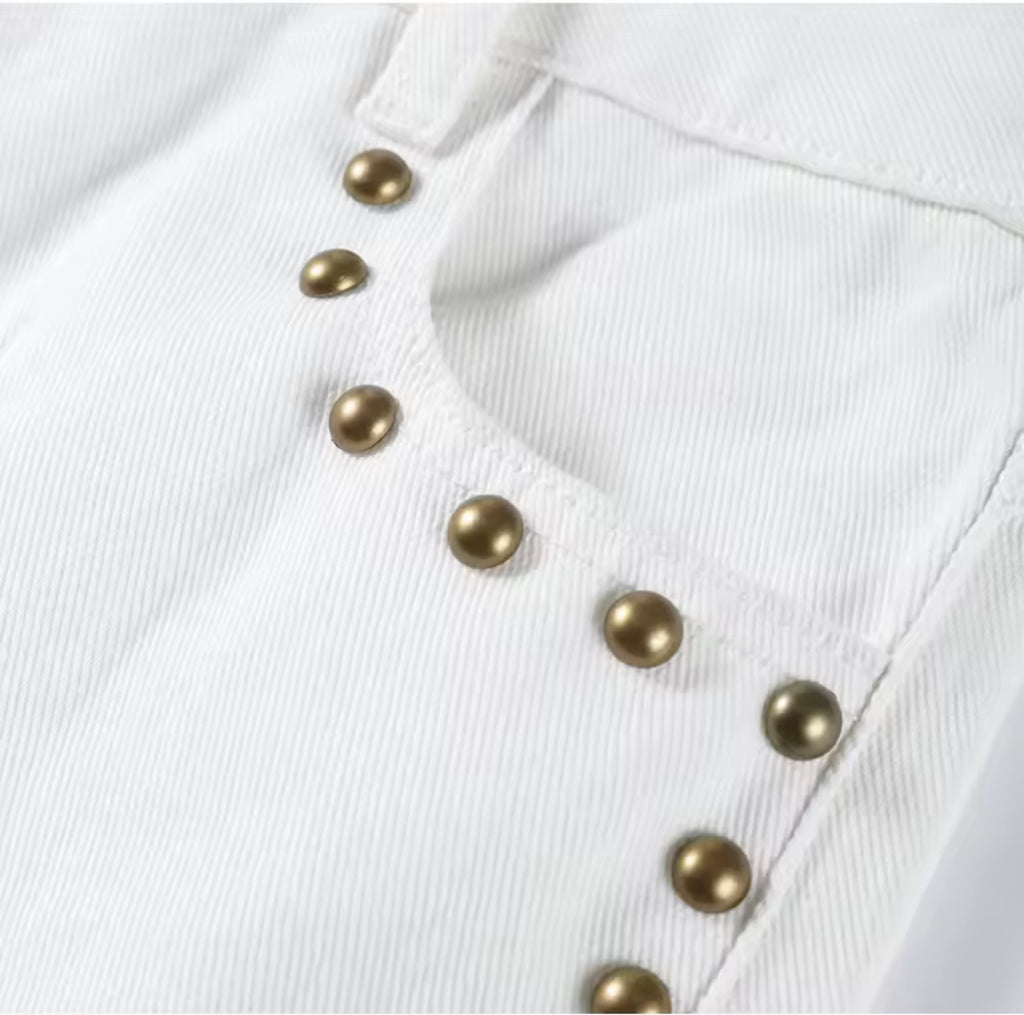 White Jeans with Studs