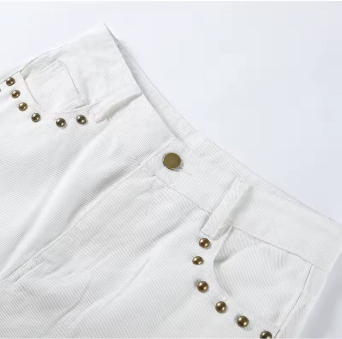 White Jeans with Studs