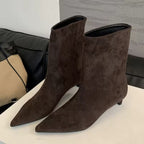 Faux Suede Ankle Boots