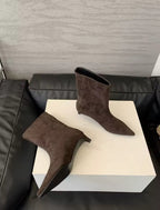 Faux Suede Ankle Boots