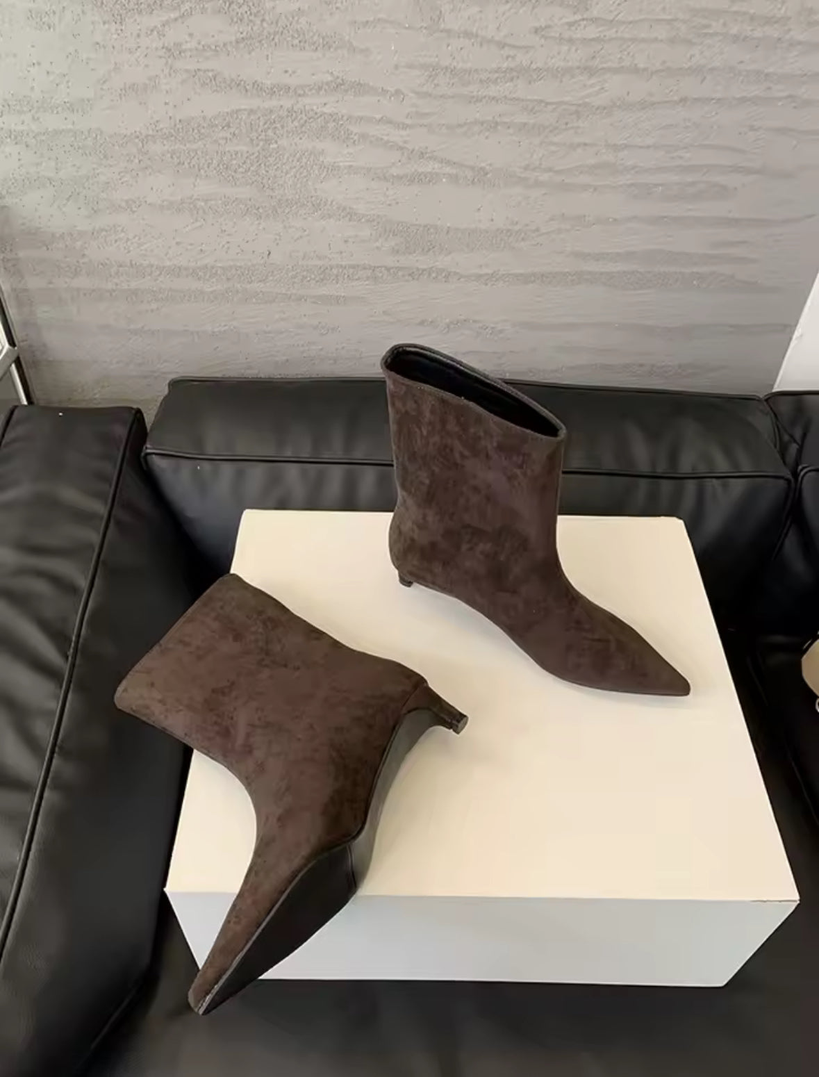 Faux Suede Ankle Boots