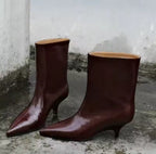 Faux Patent Leather Boots