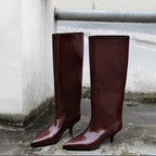 Faux Patent Leather Boots