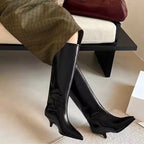 Faux Patent Leather Boots