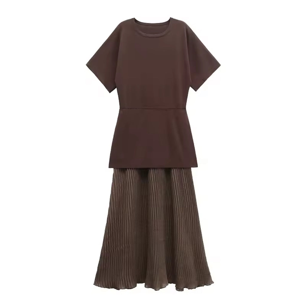 Dress with Pleated Skirt