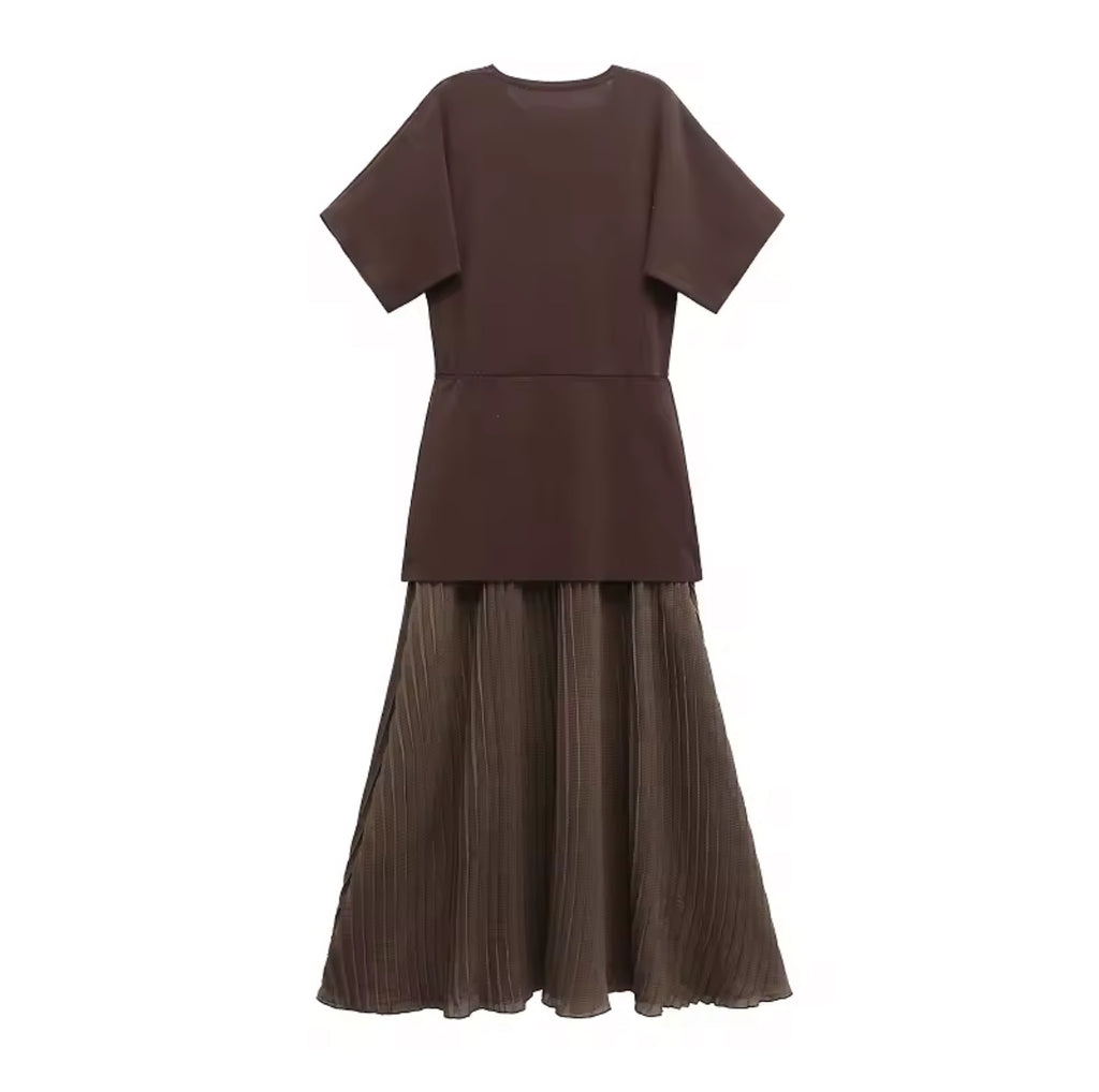 Dress with Pleated Skirt