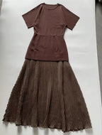 Dress with Pleated Skirt
